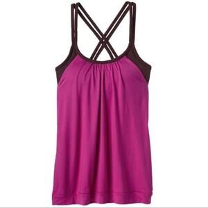 Athleta Hidden Agenda Strappy Sports Bra Tank Top Pink Size XS